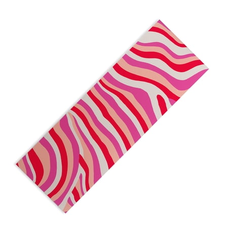 Society6 Sunshinecanteen Pink Zebra Stripes (6mm) 24" x 70" Yoga Mat