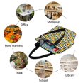 thumbnail image 6 of Tote Bag for Women/Men - Sunflowers checkered plaid Handbags Shoulder Bag Zipper Closure Shopping Travel Gym Toy Bag Beach Bag, 6 of 6