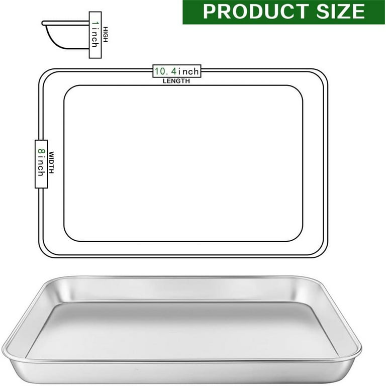 Casewin Baking Sheet with Rack Set, Stainless Steel Cookie Sheet Baking  Pans with Cooling Rack, Non Toxic & Healthy, Rust Free & Heavy Duty, Mirror