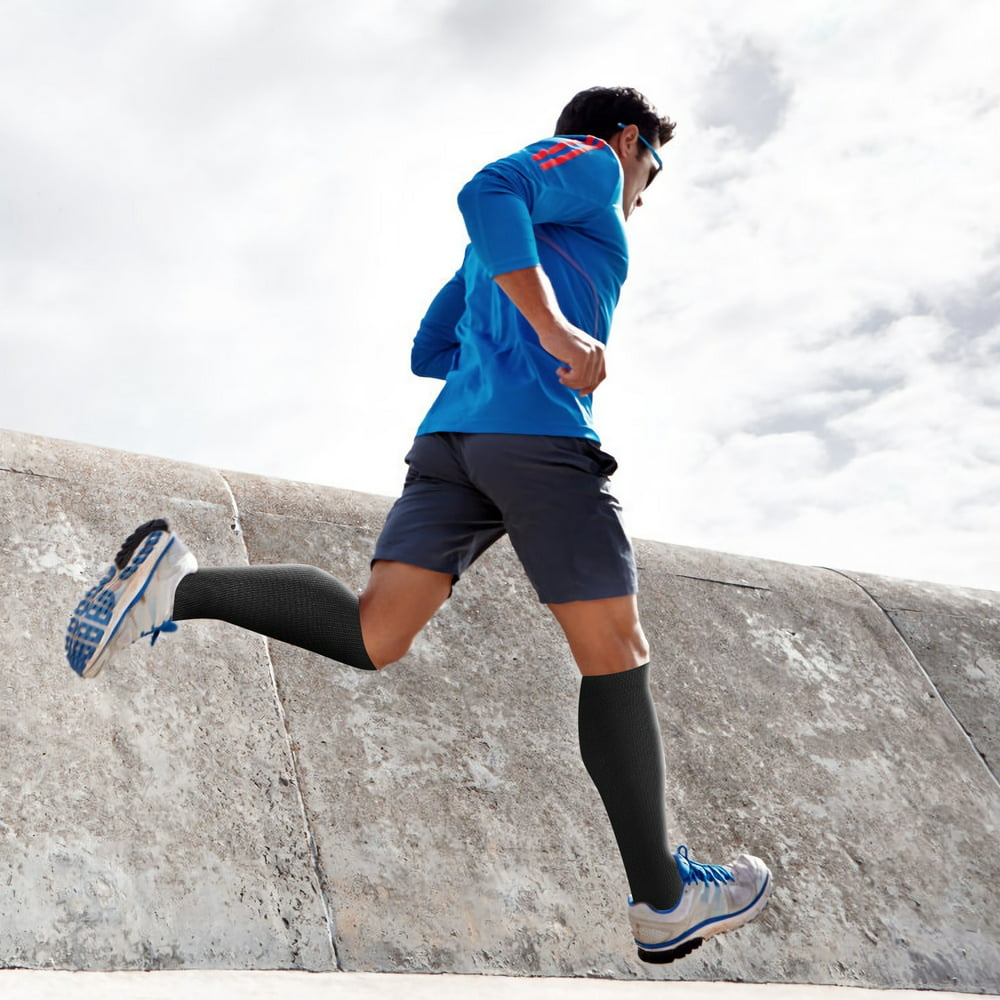 Unisex Compression Socks 15-20 mmHg Graduated Support Sports Fitness ...
