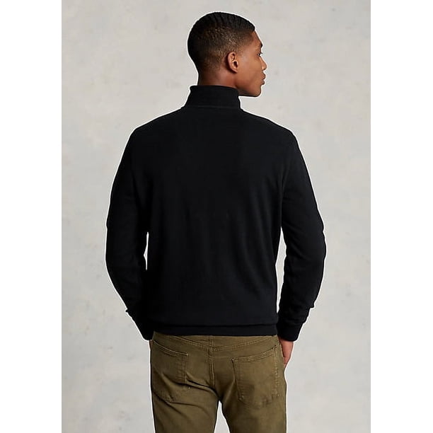 Polo Ralph Lauren Mens Luxury Jersey Quarter-Zip Pullover-Medium