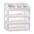 thumbnail image 2 of Holloyiver 3 Layer Household Four Layer Storage Cabinet, Plastic Drawer Type Closet, Portable Multifunction Storage Rack Organizer Furniture (White Frame and Transparent), 2 of 5