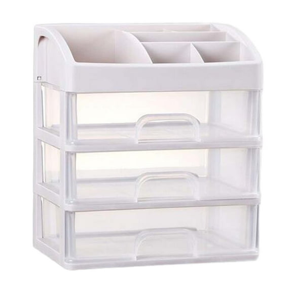 SouMaox Desktop Storage Drawers Stackable Modular Design Transparent Organizing Bin for Home Office Sundries