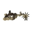 thumbnail image 3 of AJ Tack Men's Antique Brown Stars Western Spurs, 3 of 4