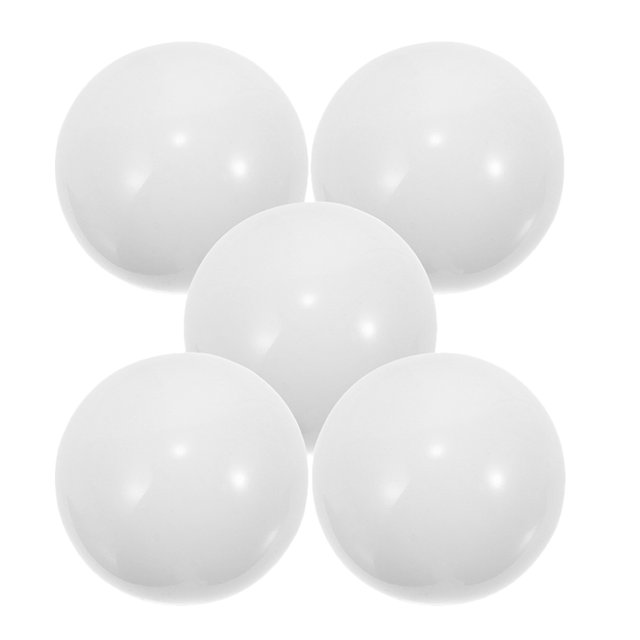 Miangastore Ensemble de Perles de Roue de Roulette en Acrylique Blanc Durable pour Fabrication de Bijoux et Améliorations de Jeux 5 Pcs