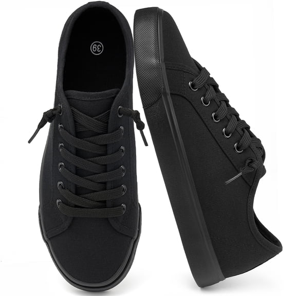 Ecetana Canvas Shoes for Women Slip on Casual Low Top Sneakers Womens Tennis Shoes