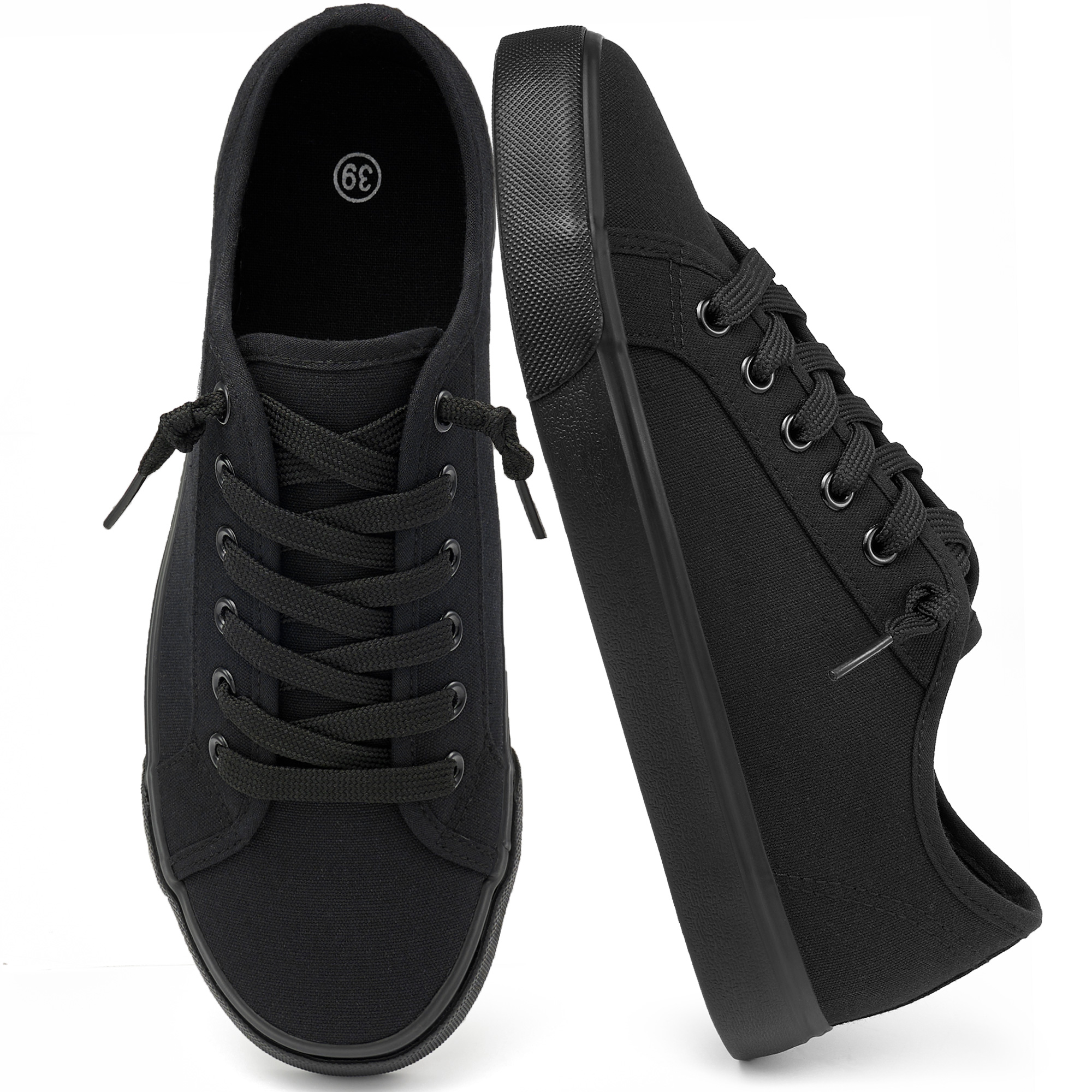 Ecetana Canvas Shoes for Women Slip on Casual Low Top Sneakers Womens Tennis Shoes