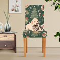 thumbnail image 4 of Yayeee 2 Pack Dining Chair Covers Stretch Parson Chairs Slipcovers Seat Protector, Christmas Gift Pattern, 4 of 6