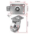 thumbnail image 4 of 4 Roues Pivotantes en Acier Plaque de Roulettes Haute Résistance Acier Gris (3 Pouces Plaque), 4 of 4
