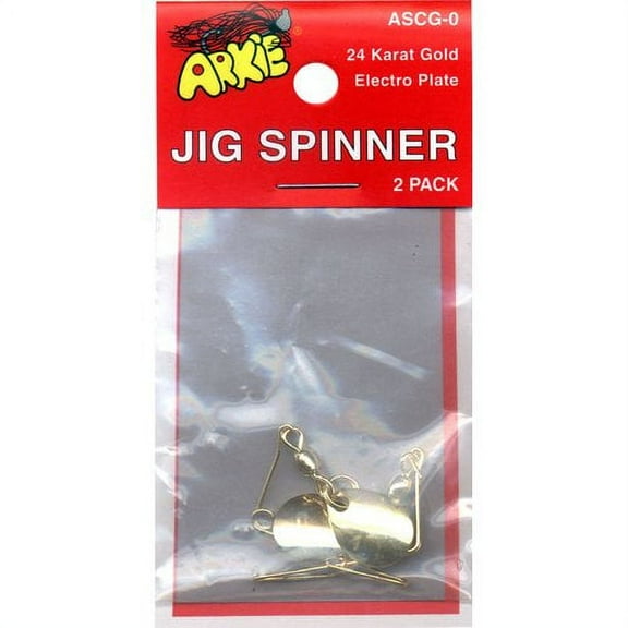 Arkie Jig Spinner, Gold, Size 0