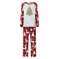 thumbnail image 4 of Mifsaly Matching Christmas Pajamas for Family Loose Pjs 2 Piece Homewear Sets Xmas Tree Print Long Sleeve Pullover Sleepwear Baggy Wide Leg Plaid Pants 2025 Holiday Festival Loungewear Funny Gifts, 4 of 7