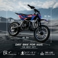 thumbnail image 7 of TOXOZERS 50CC Dirt Bike,Upgraded 2-Stroke Gas Powered Mini Bike for Kids 8+,Max Speed 25Mph,Support Up to 180lbs,Pull Start,Red, 7 of 7
