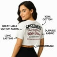 thumbnail image 5 of Pink Label Casual Juniors Crop T-Shirt, White, Sizes S-XL, 5 of 5
