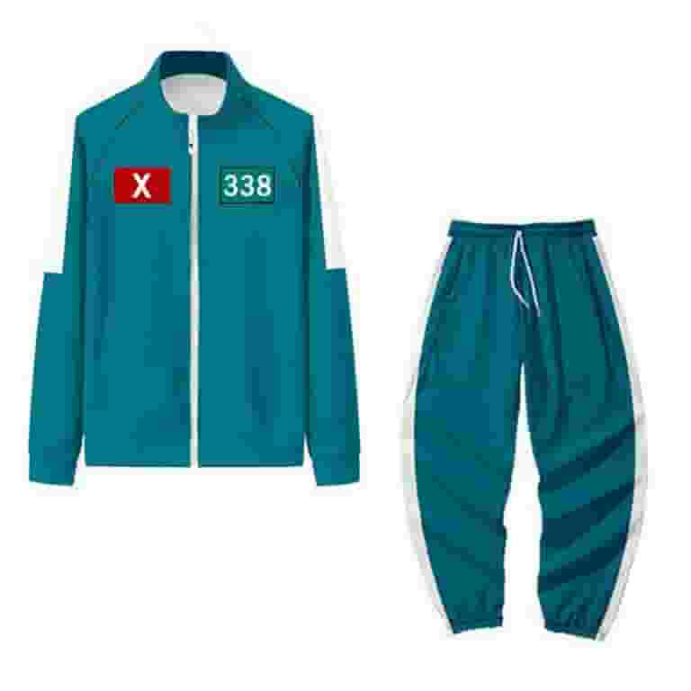 国内外の人気が集結 Unisex Sets Outfit Athletic Game Squid Novelty Up Zip Clothing