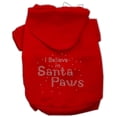 thumbnail image 5 of Christmas Pet Dog  Cat Hoodie Rhinestone, "I Believe In Santa Paws", 5 of 10