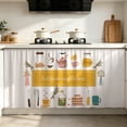 thumbnail image 4 of Celsvanis Kitchen Cabinet Dust Proof Curtain, Self Adhesive No Drill Drape Decorative Cover For Household Kitchen Storage Cabinet Interior Decoration 27.5"x47", 4 of 6