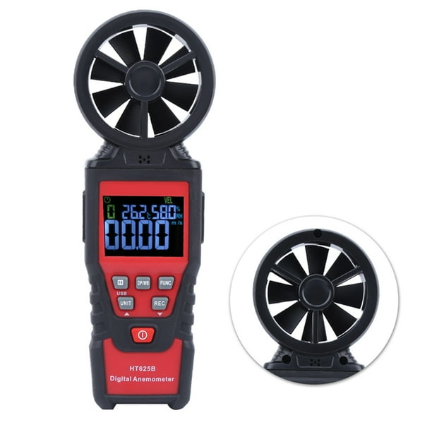 Anemómetro Digital Portátil HT625B, Medidor De Velocidad De Flujo De Aire, Medidor De Temperatura Y Humedad