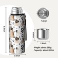 thumbnail image 7 of 20 Oz Pug and Footprints Coffee Tumbler Double Wall Insulated Stainless Steel Water Bottle | Metal Reusable Thermoses Flask with Cup Cap | Leak & Sweat Proof with Anti-Dust Lid, 7 of 7