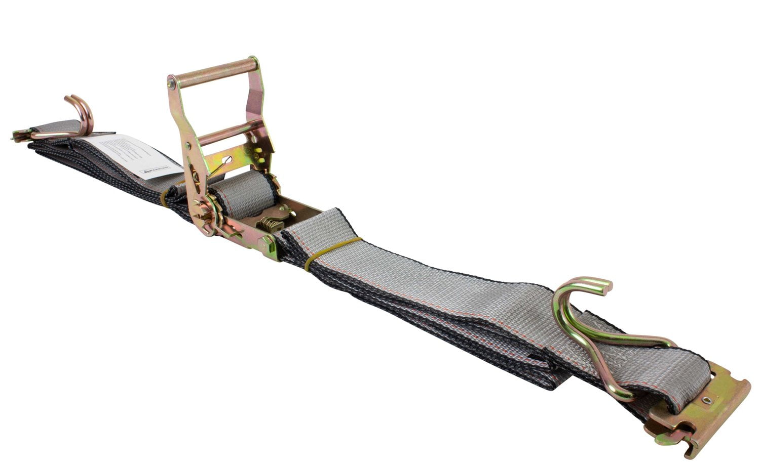 8 Pack 2'' x 12' E Track Ratchet Straps with J Hook & Spring E-Fittings, 3000 lbs - Grey Heavy Duty Etrack Ratchet Tie Down Strap for Enclosed Trailers, Trucks & Vans