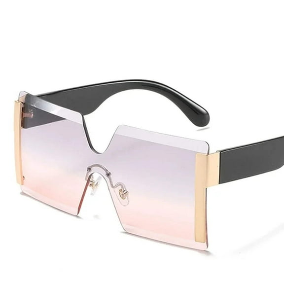 Fashion Oversized Square Rimless Sunglasses
