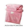 thumbnail image 3 of JoyMoreHome Flannel Throw Blanket 47.24x39.37 Inch, Cozy Stripe Throw for Couch, Sofa and Bed, Warm and Soft Microfiber Ribbed Blanket for All Season, 3 of 6