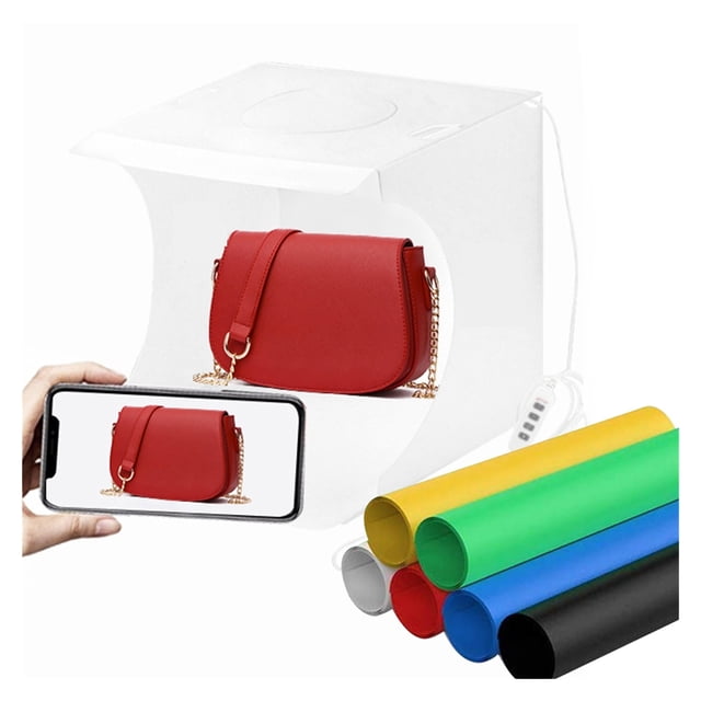 24x23x22cm 3colour Dimmable Mini LED Folding Light Box Photography Photo Studio Softbox Light Box ,Easy to Use