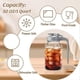 thumbnail image 4 of 2Pack 32oz Glass Pitcher with Lid-Creamer Container for Sun Tea, Juice, Cold Brew Coffee, Breastmilk Storage Container, 4 of 5