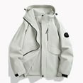 thumbnail image 2 of wdsxpo Rain Jacket Women Waterproof Windproof Hooded Rain Coats Zip Up Jacket Casual Workwear Sport Raincoat Hiking Travel Jacket, 2 of 3