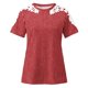 thumbnail image 5 of Fiudx Camisas de Mujer Blusa de Manga Corta con Cuello Redondo y Estampado para Mujer, 5 of 5