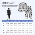 thumbnail image 4 of Naloa Mandala Floral Line Art Men’s Pajamas Set - Long Sleeve Button Down Sleep Shirt and Pajama Bottoms Sleepwear Set-Medium, 4 of 7