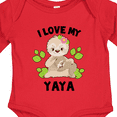 thumbnail image 4 of Inktastic Cute Sloth I Love My Yaya with Green Leaves Boys or Girls Long Sleeve Baby Bodysuit, 4 of 5