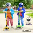 thumbnail image 4 of Hurtle Mini Kickboard Scooter for Kids - Height Adjustable 25''-28'', Lightweight 3-Wheels with LED Light-up, Anti-Slip,Indoor/Outdoor Fun, Micro-Scooter for Ages 2-5, 4 of 7
