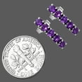 thumbnail image 4 of Natural African Amethyst 925 Sterling Silver Earrings Jewelry DGE1070_B E-1063, 4 of 7