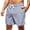 Grey, variant on Mens Swim Trunks 2026 Summer Casual Strip Printed Loose Fit Elastic Waist Beach Shorts with Pockets Swim Shorts