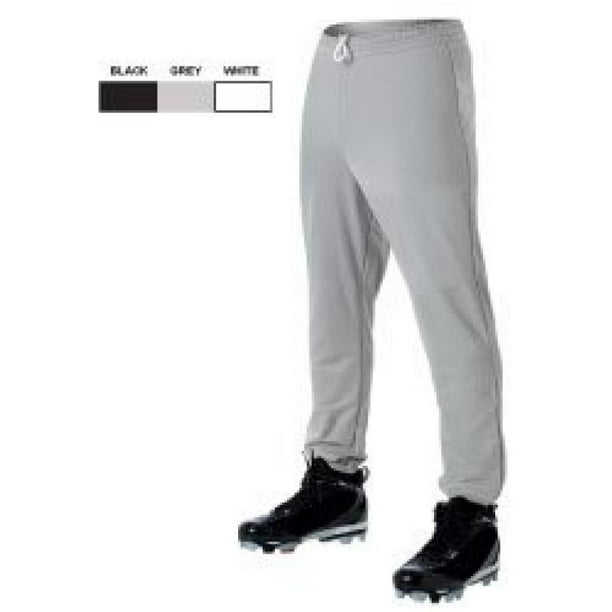 Alleson Athletic AALLBDK2GRYXSM Youth Pull Up Baseball Pant, Grey