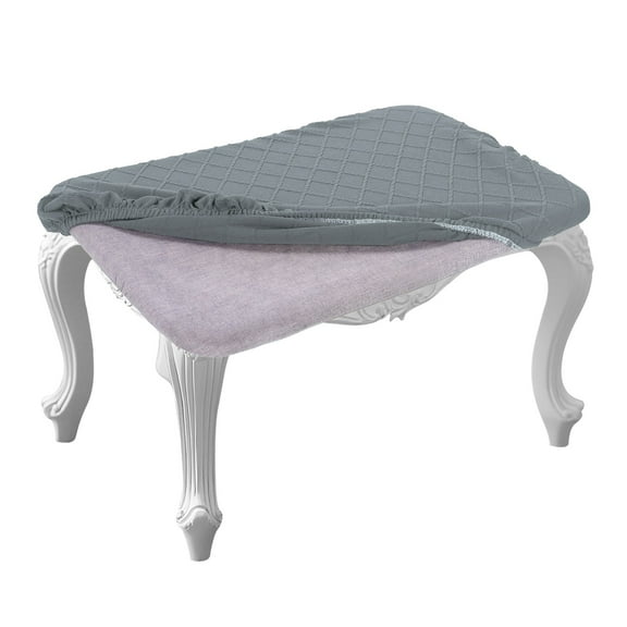 Uxcell 2 Pack 16 x 12 Inch Stool Covers Rectangle, Stretch Cloth Chair Seat Cover, Gray