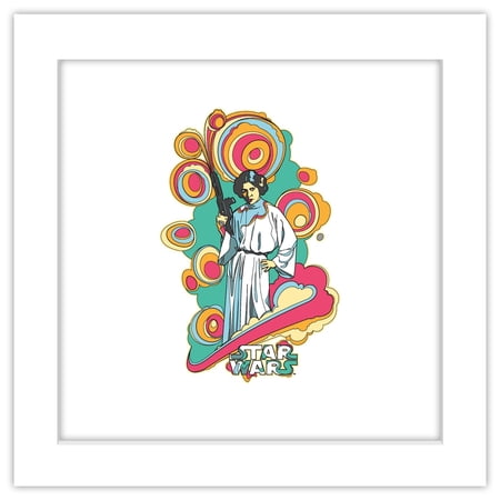 Gallery Pops Star Wars: Saga – Pop 70s Princess Leia Wall Art White Framed Version 12 x 12