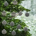 thumbnail image 6 of FEOLGEHLY Extra Large Christmas Tree Ornaments Set Velvet Balls, 16 Pcs Shatterproof Christmas Bulbs Ornaments for Xmas Tree Decorative, Vintage Party Home Neutral Decorations, Gray, 6 of 7