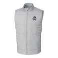 thumbnail image 2 of Men's Cutter & Buck Gray Utah State Aggies Vault Big & Tall Stealth Hybrid Windbreaker Full-Zip Vest, 2 of 3