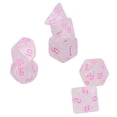thumbnail image 2 of dados poliédricos acrílicos blancos poliédricos juego de dados de 7 dados juguetes para juegos de rol rosa, 2 of 9