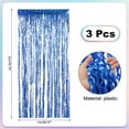 thumbnail image 2 of 3 Pack Party Backdrop Decoration, 1mx2m Tinsel Streamer Foil Fringe Curtain Streamers for Parties Backdrop Decoration Christmas Wedding Birthday Photo Booth, Blue, 2 of 6