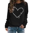 thumbnail image 2 of Baqcunre Hoodies For Women Women's Autumn And Winter New Loose Pullover Round Neck Long Sleeve Printed Top Crewneck Sweatshirts Fall Outfits Women Trendy Black L, 2 of 3