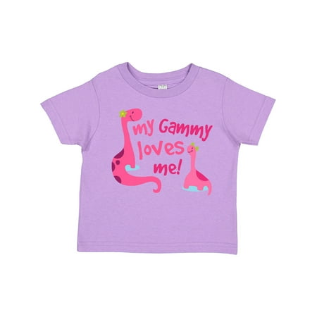 

Inktastic My Gammy Loves Me Girl Dinosaur Gift Toddler Toddler Girl T-Shirt