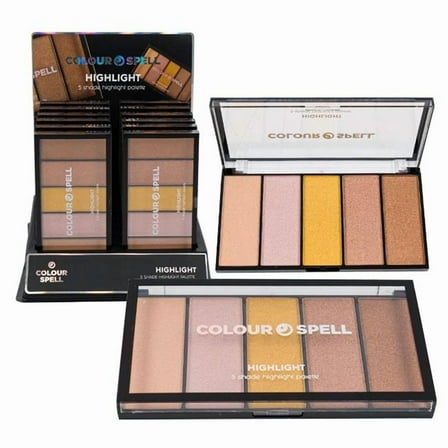 DDI 2385887 Makeup Highlight Palette Set - 5 Color - Case of 12