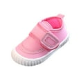 thumbnail image 3 of Walking Shoes for Babies Size 3-6 Months Mesh Loafers Flying Color Woven Sports Solid Flats Comfort Lightweight Elastic First Birthday Pink Boots, 3 of 3