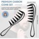 thumbnail image 2 of 2 pcs wide tooth combs salon large afro combs curling comb wide tooth comb, hair styling comb., 2 of 5