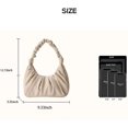 thumbnail image 3 of Women'S Ruched Hobo Handbag, Trendy Sofii Shoulder Bag, Small White Purse, 3 of 7