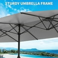 thumbnail image 6 of 13ft Double-Sided Patio Umbrella, UV99% Protection, Fade-Resistant Outdoor Market Umbrella with Crank Handle, Alloy Steel Frame for Pool, Garden, Backyard (No Base Included), 6 of 7