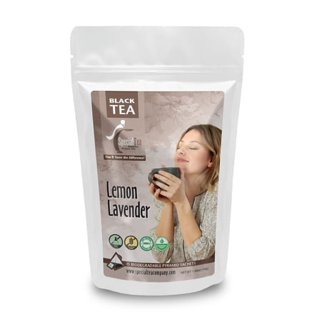 Special Tea Lemon Lavender Black Tea Pyramid 15 Sachets