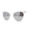 thumbnail image 3 of Womens Pearl Color Cat Eye Sunglasses White Silver Mirror, 3 of 4